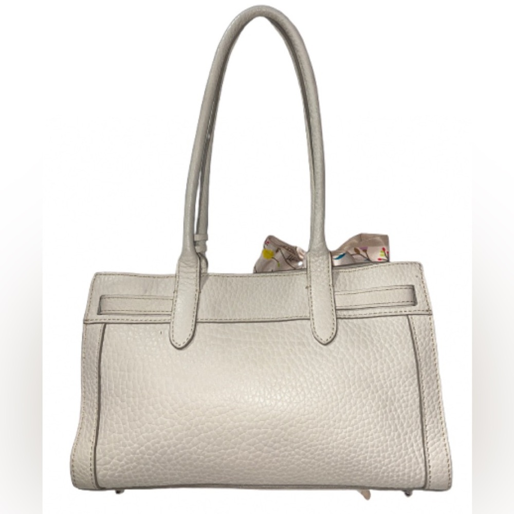 Dooney & Bourke Cream Leather Shoulder Bag - Picture 2 of 8